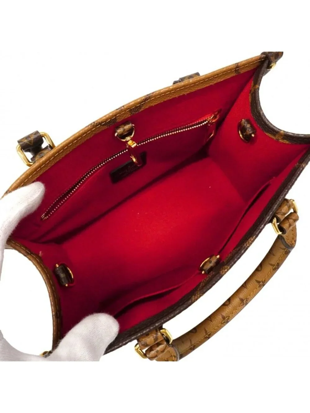 Louis Vuitton Handbag Monogram Giant Reverse On The Go PM Brown 2-Way